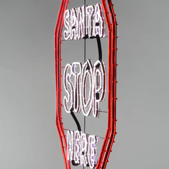 44'' Santa Stop Here LED Light Strip Sign